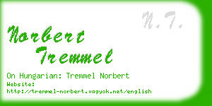 norbert tremmel business card